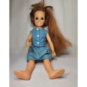 Vintage Crissy Doll 1968 Head - 1971 Body 18" Red Growing Hair Open Close Eyes